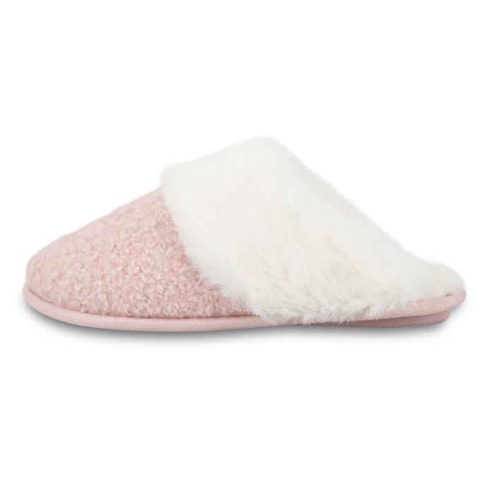totes toasties® Ladies Borg Mule Slippers Pink Extra Image 4